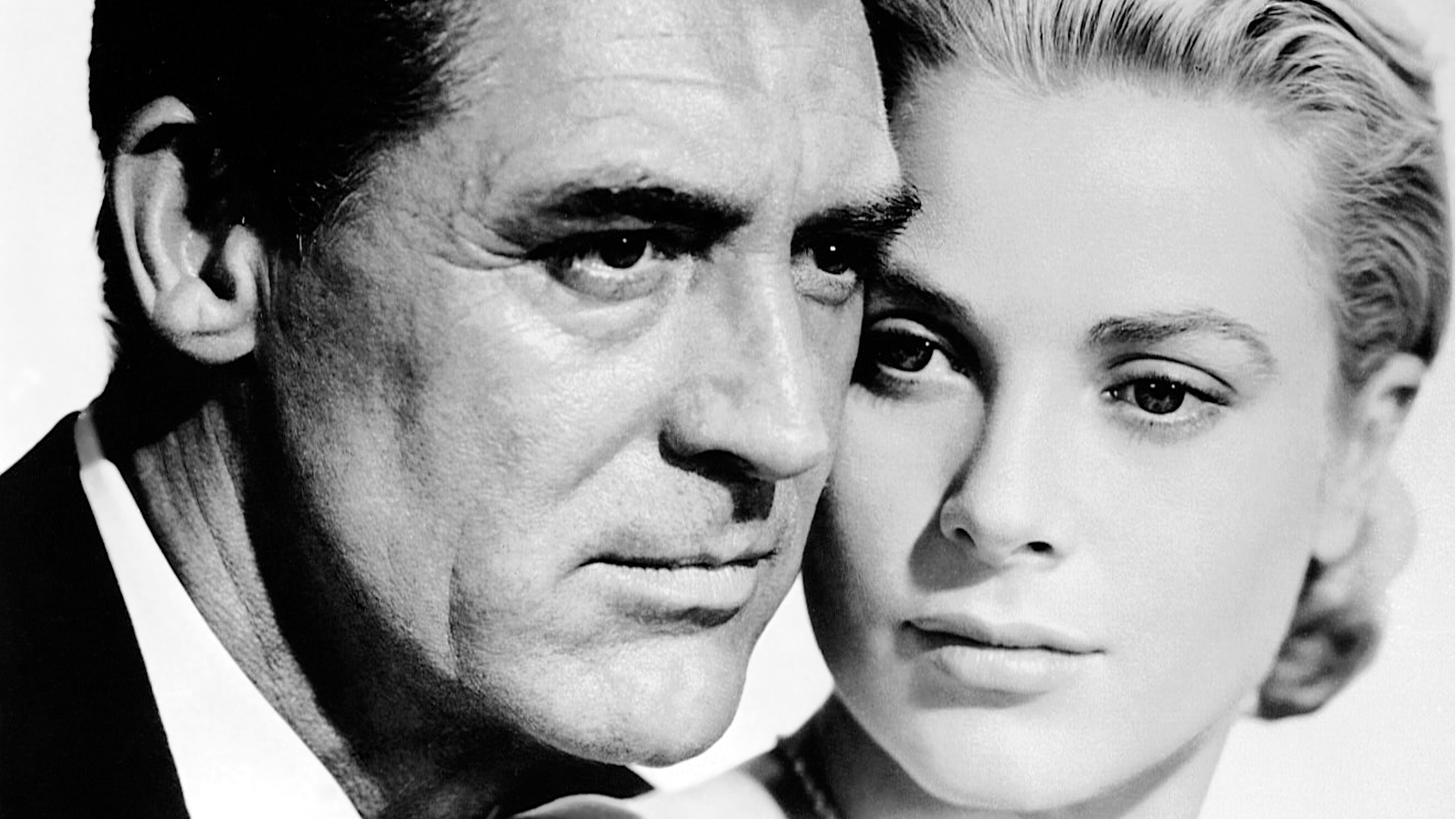 Cary Grant und Grace Kelly. schwarzweiß Foto